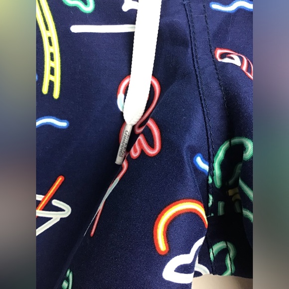 Chubbies Neon Print Swim Trunks Men’s Large Blue - Picture 2 of 7